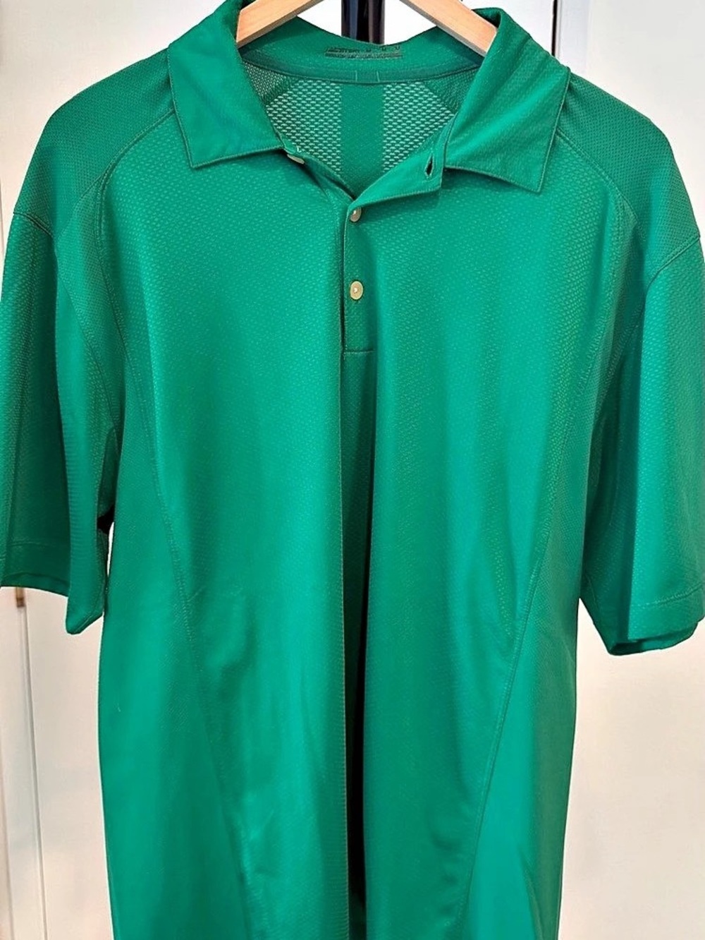 Nike Men’s Golf FitDry Vertical Mesh Polo Green Medium